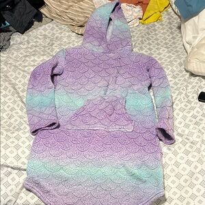 Purple and Blue Ombre Mermaid Hoodie Dress - 5/6